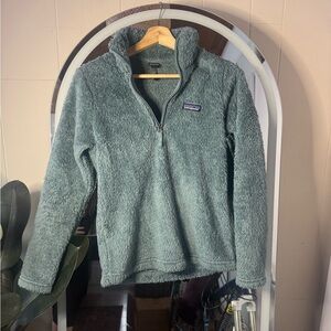 Patagonia Women's Teal Fleece Turtleneck Sweater